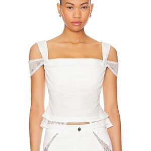 NWT Miaou Renata Corset Top in White size S